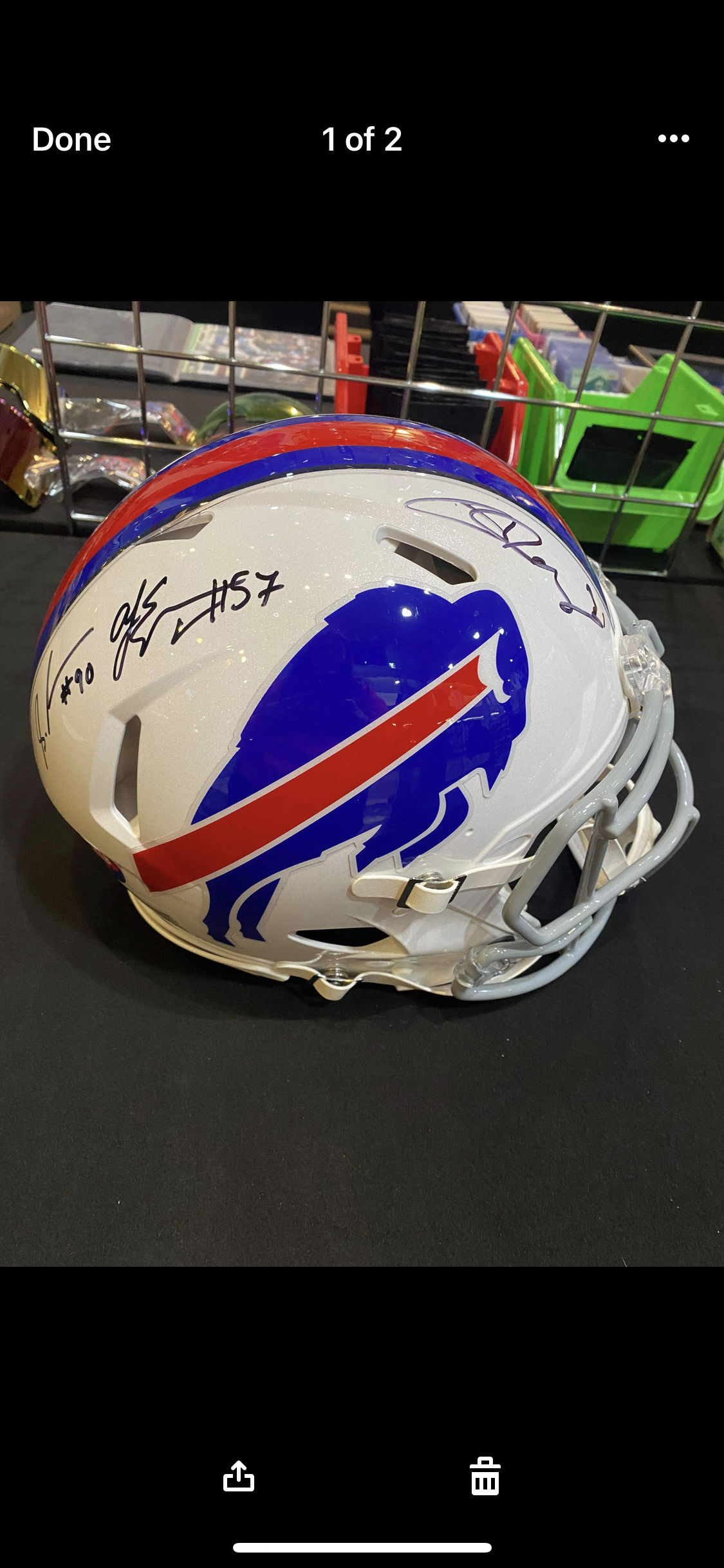 Poyer, Lawson, Epenesa Signed Helmet