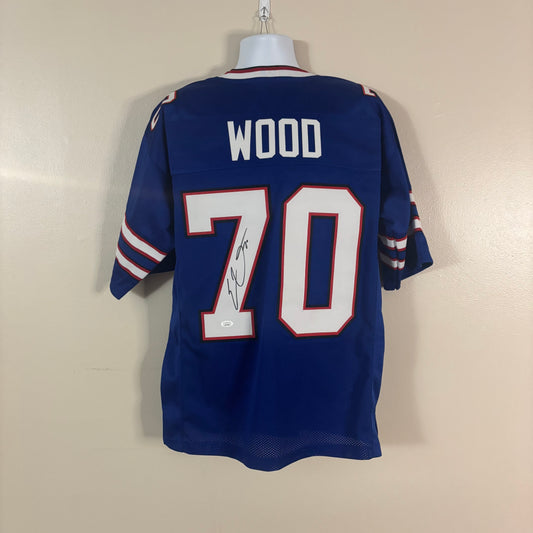 Eric Wood - Signed Blue Buffalo Bills Pro Style Jersey JSA