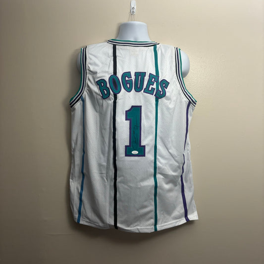 Muggsy Bogues Signed Charlotte Hornets Jersey