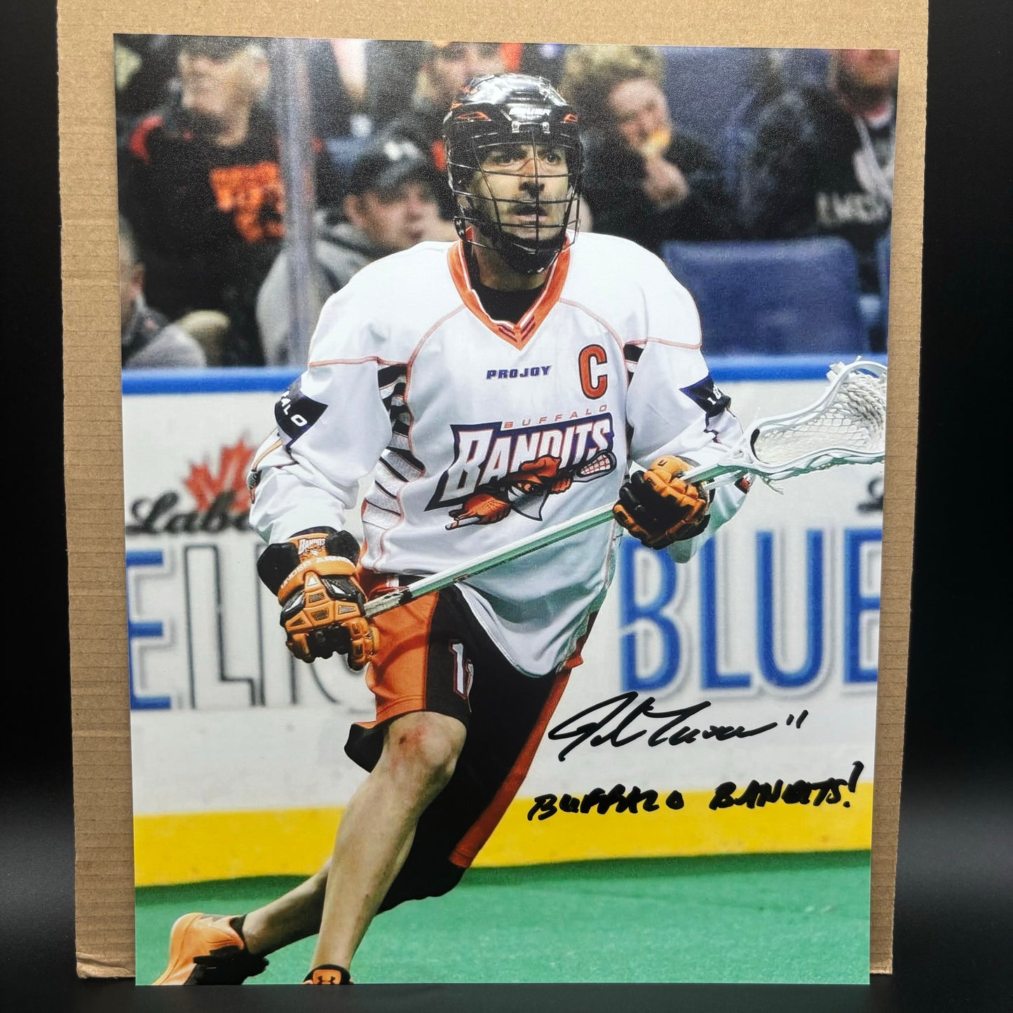 John Tavares Signed Buffalo Bandits 8x10 (White Uni Script)