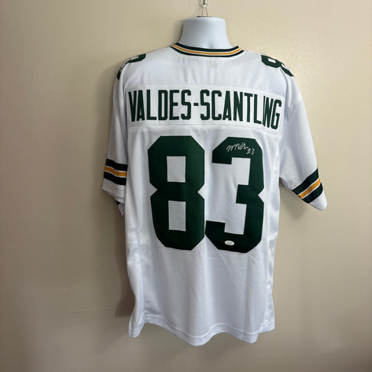 Marquez Valdez Scantling Signed Green Bay Packers Jersey (White)