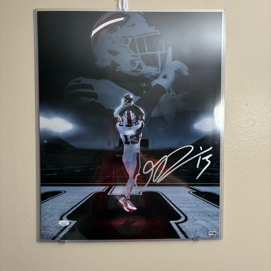 Gabe Davis Signed Buffalo Bills 16x20 (Glow Catch)