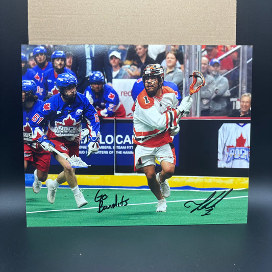 Tehoka Nanticoke Signed Buffalo Bandits 8x10 (Running - Go Bandits)