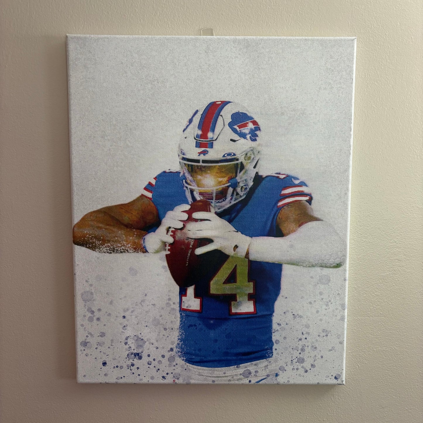 Stephon Diggs Buffalo Bills Pressure Canvas