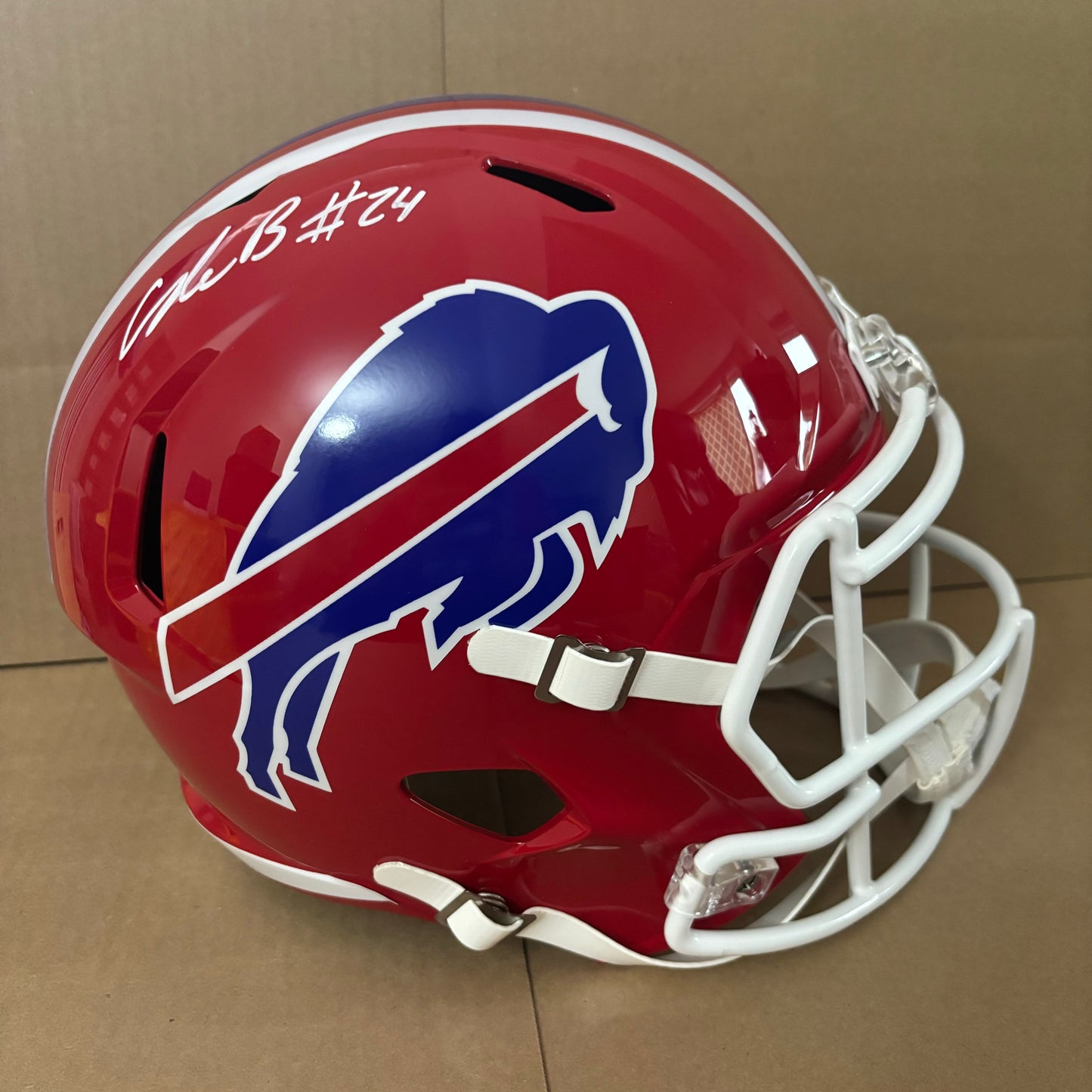 Cole Bishop Signed Buffalo Bills Red Speed Rep