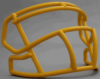 Yellow Mini Helmet Mask